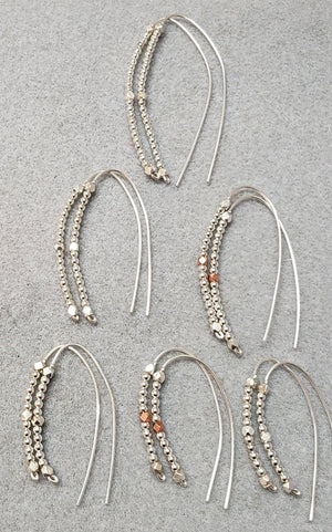 MINU Jewels Earrings Slider Hoops - Colors Available