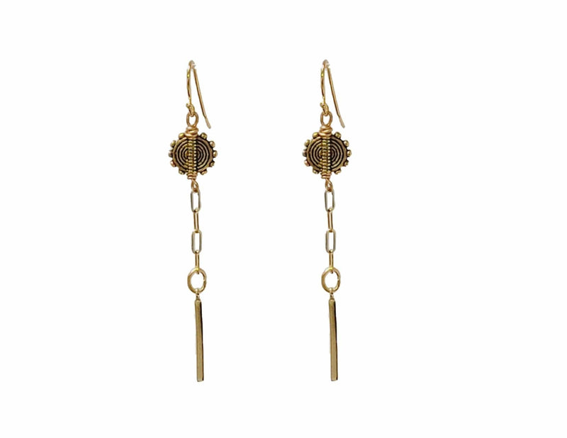 MINU Jewels Earrings Sun Metal / OS MINU Jewels MINU Jewels Bar Drop Earrings - Colors Available