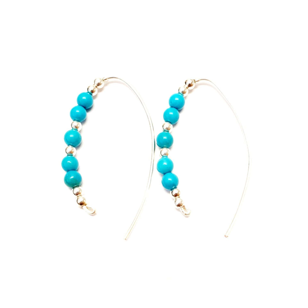 MINU Jewels Earrings Turquoise 2 Turquoise Slider Hoops - Style Options