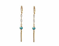 MINU Jewels Earrings Turquoise Small / Small MINU Jewels MINU Jewels Bar Drop Earrings - Colors Available