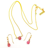 MINU Jewels Gift Set Bubblegum/Gold Tourmaline Gumdrop Solitaire Gift Set