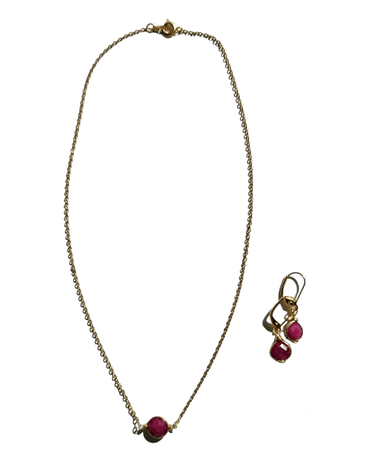 MINU Jewels Gift Set Red Ruby Set Ruby & Lapis Jewelry - Gift Set