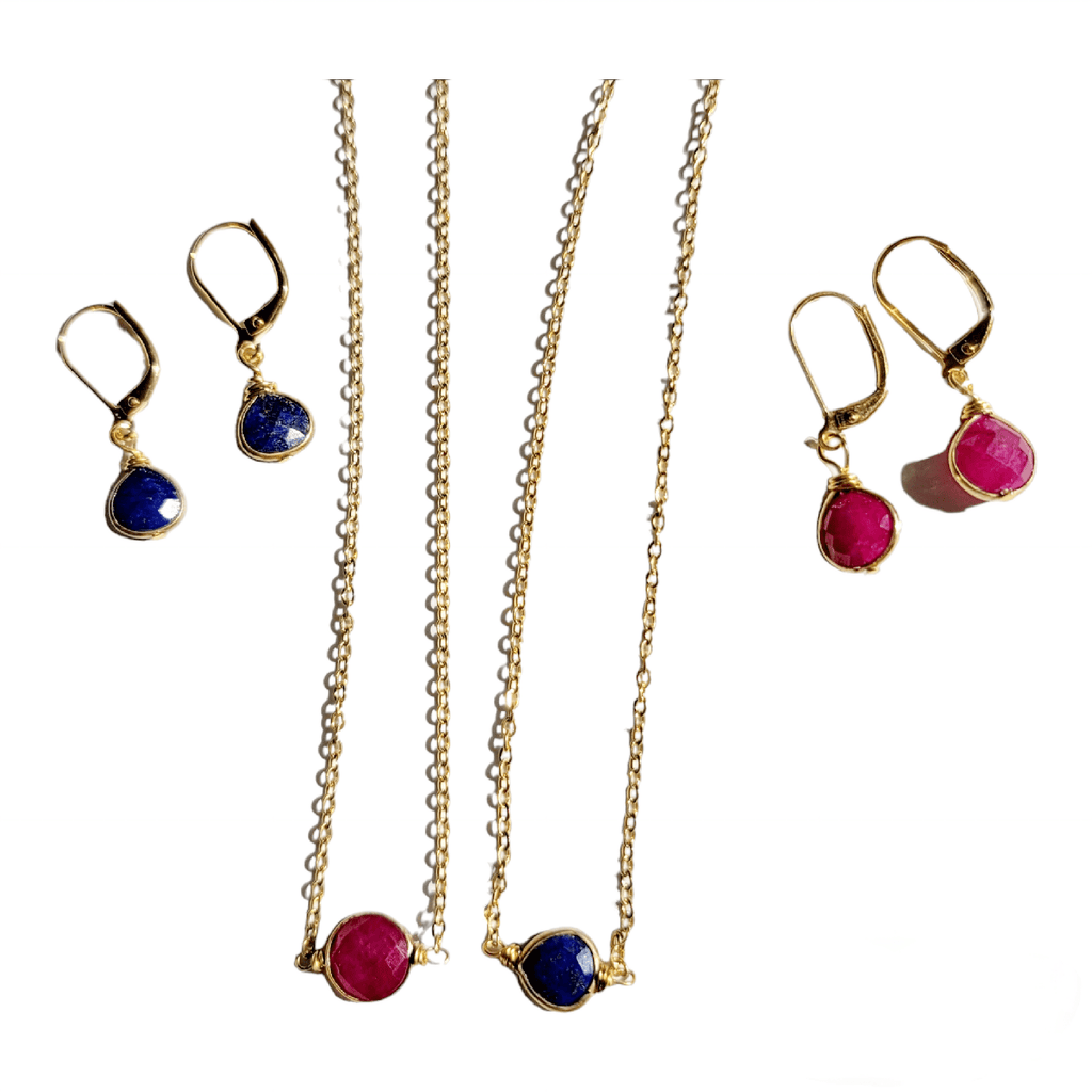 MINU Jewels Gift Set Ruby & Lapis Jewelry - Gift Set