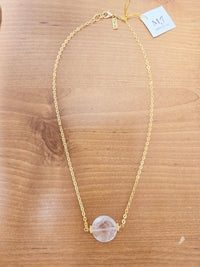 MINU Jewels Necklace Clear Quartz 16-18" Faceted Gemstone Necklace in Amethyst, Smoky Quartz, or Clear Quartz | MINU