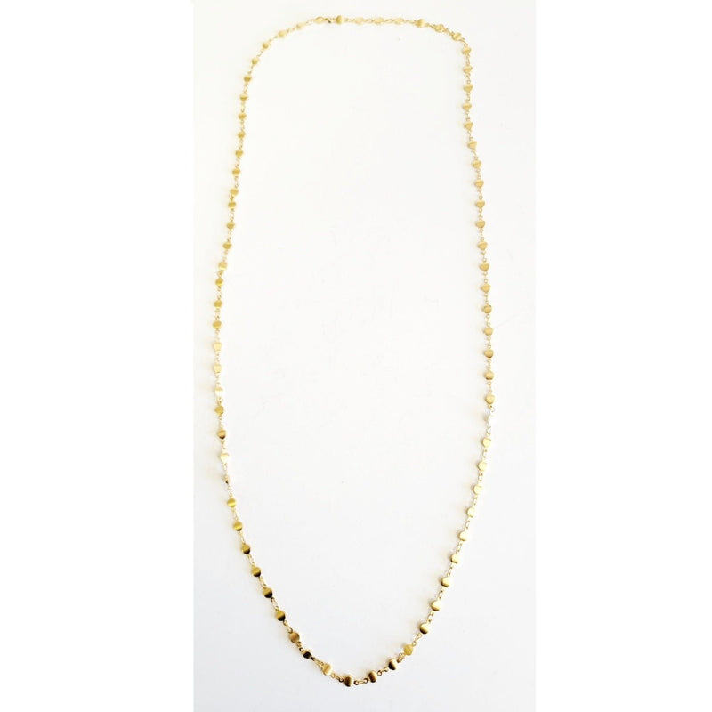 MINU Jewels Necklace Deco 30" Gold Chain Necklace with Turquoise & Pearl Stones or with No Stones | MINU