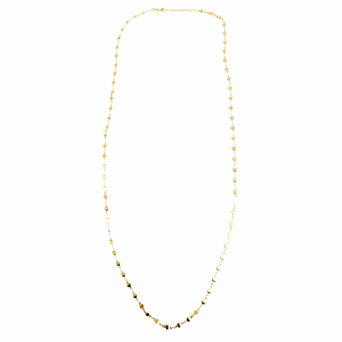 MINU Jewels Necklace Deco 30" Gold Chain Necklace with Turquoise & Pearl Stones or with No Stones | MINU