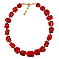 MINU Jewels Necklace Default Title / OS MINU Jewels Adal Necklace in Deep Red Bamboo Coral with Gold Plated Accents