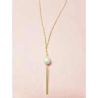 MINU Jewels Necklace Default Title / OS MINU Jewels Baroque Pearl Necklace in White Paroque Pearl & Gold Plate 32" Chain