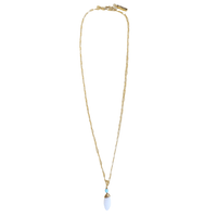 MINU Jewels Necklace Faceted Moonstone & Amazonite 16" Necklace on Silver or Gold Chain | MINU