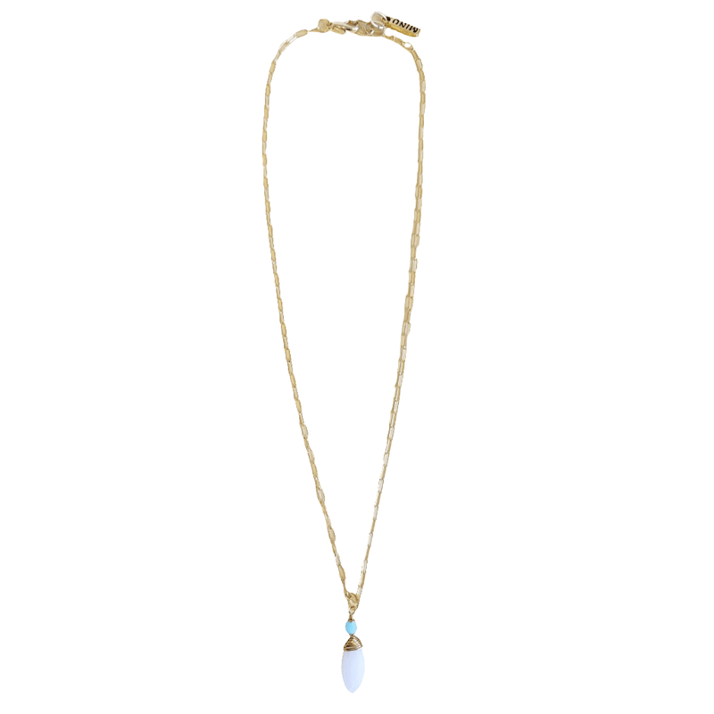MINU Jewels Necklace Faceted Moonstone & Amazonite 16" Necklace on Silver or Gold Chain | MINU