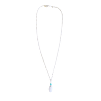 MINU Jewels Necklace Faceted Moonstone & Amazonite 16" Necklace on Silver or Gold Chain | MINU