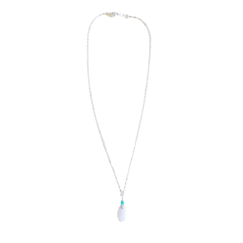 MINU Jewels Necklace Faceted Moonstone & Amazonite 16" Necklace on Silver or Gold Chain | MINU