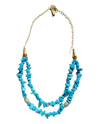 MINU Jewels Necklace Fairuz Necklace in Turquoise & Jade with Gold Accents | MINU