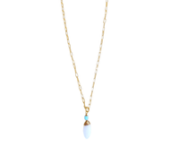 MINU Jewels Necklace Gold Faceted Moonstone & Amazonite 16" Necklace on Silver or Gold Chain | MINU
