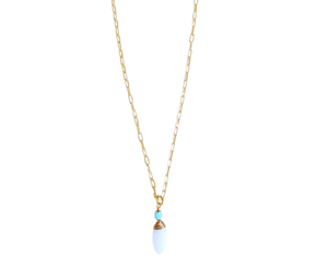 MINU Jewels Necklace Gold Faceted Moonstone & Amazonite 16" Necklace on Silver or Gold Chain | MINU