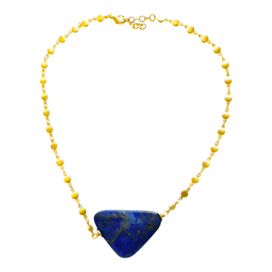 MINU Jewels Necklace Gold MINU Jewels Alterado Necklace in Gold Plated Accents with Lapis