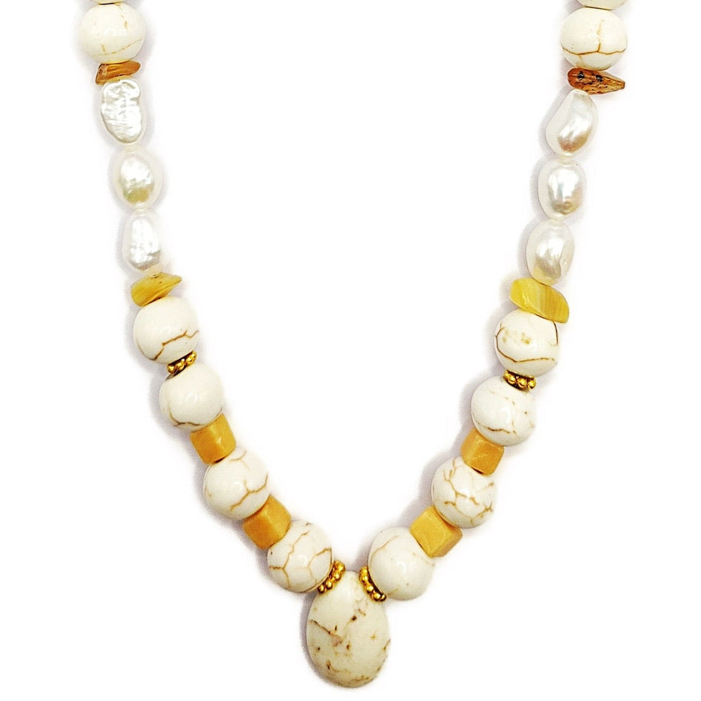 MINU Jewels Necklace Howlite Teardrop Necklace