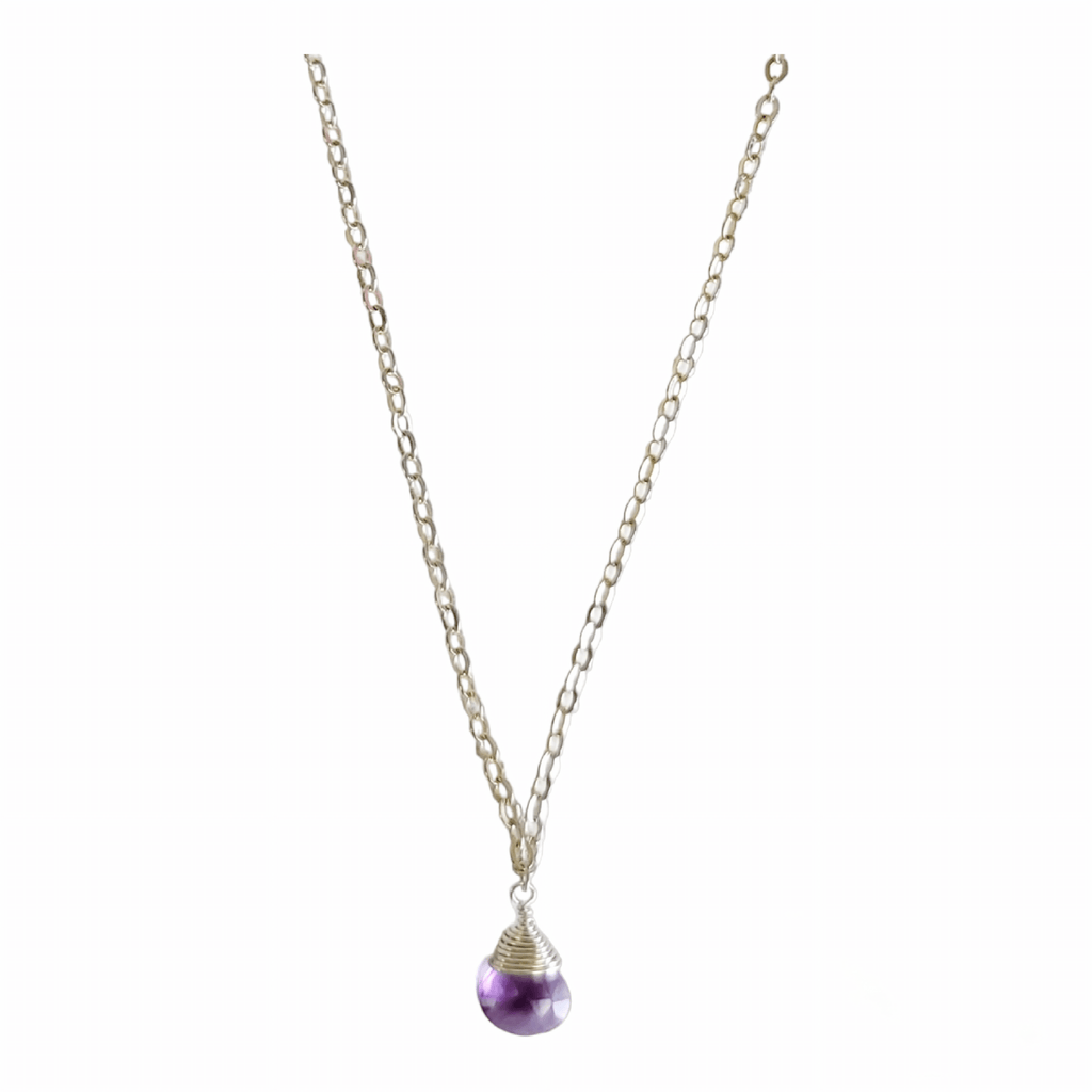 MINU Jewels Necklace MINU Jewels Amethyst Drop Necklace on Silver or Gold Plated Chain