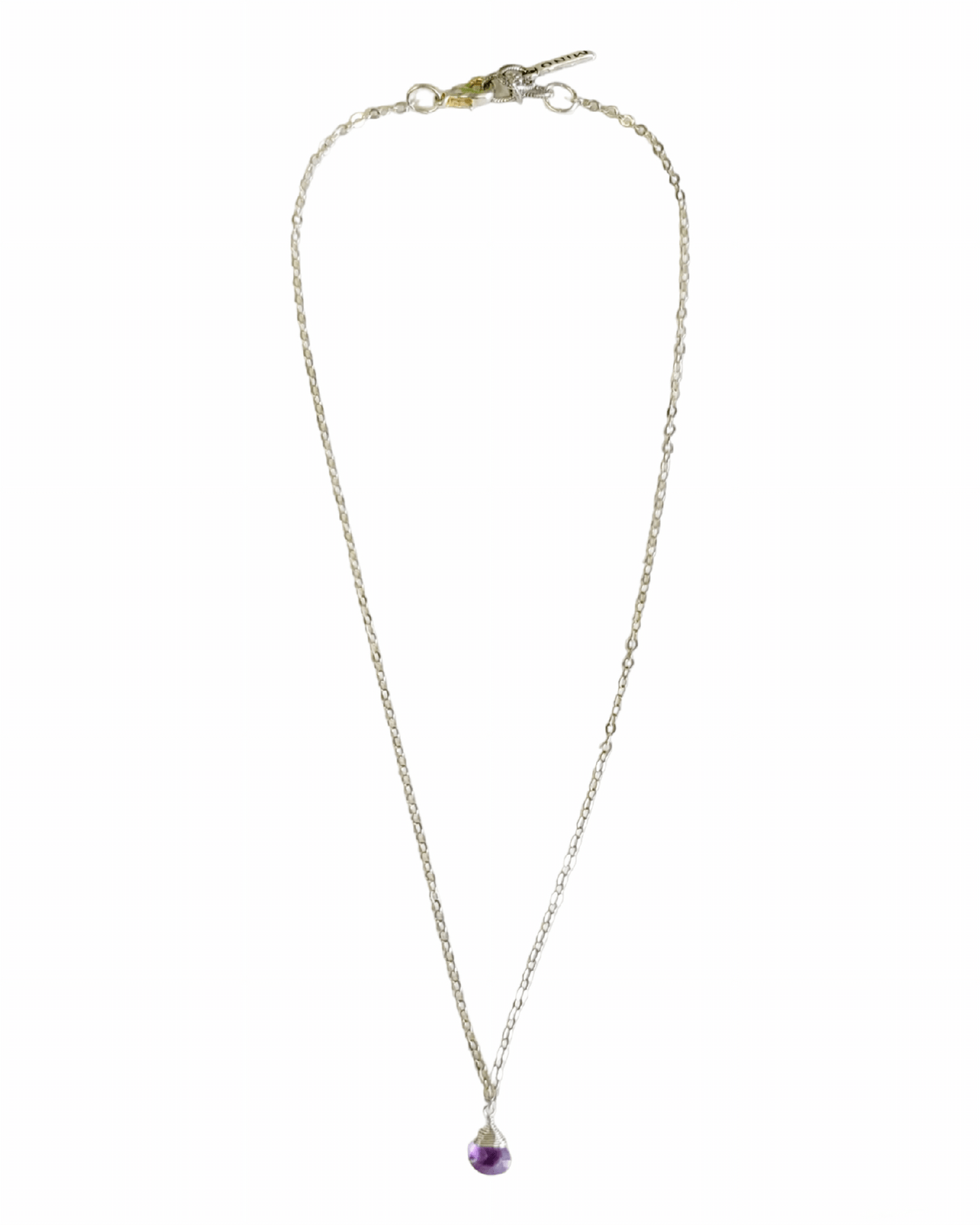 MINU Jewels Necklace MINU Jewels Amethyst Drop Necklace on Silver or Gold Plated Chain