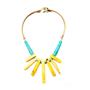 MINU Jewels Necklace MINU Jewels Beachy Necklace in Suede, Magnesite, & Turquoise
