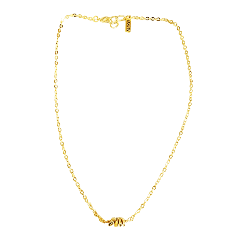MINU Jewels Necklace Pela 16" Gold Plated Necklace with Simple Accents | MINU