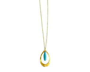 MINU Jewels Necklace Reka 32" Turquoise and Gold Necklace | MINU