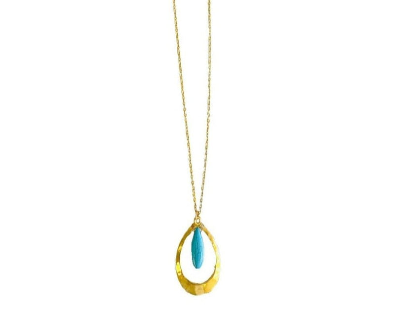 MINU Jewels Necklace Reka 32" Turquoise and Gold Necklace | MINU