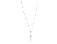 MINU Jewels Necklace Silver Faceted Moonstone & Amazonite 16" Necklace on Silver or Gold Chain | MINU