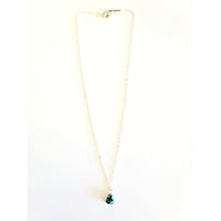 MINU Jewels Necklace Silver Turquoise Stud 16" Necklace with Silver or Gold Chain | MINU