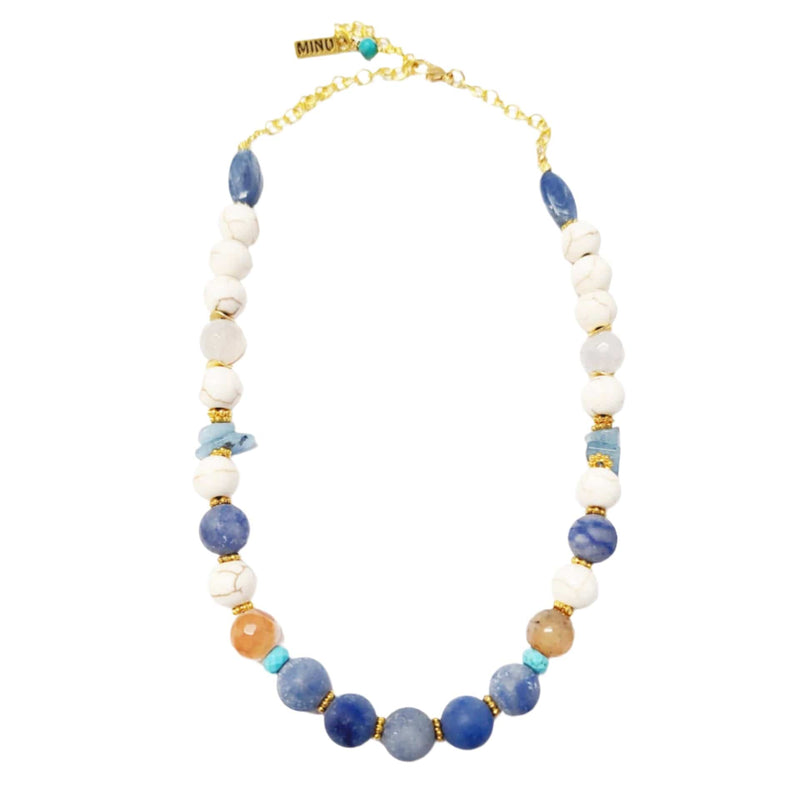 MINU Jewels Necklace Women's Bleue Necklace in Aventurine, Turquoise, Agate & More  | MINU