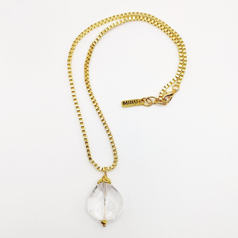 MINU Jewels Necklaces Gold/Clear Glitter Necklace