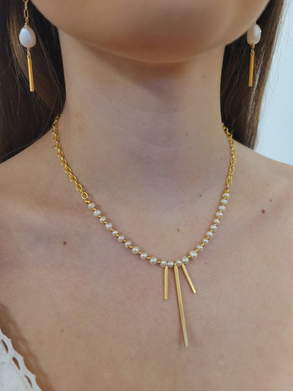 MINU Jewels Necklaces Perla Bar Necklace