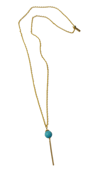 MINU Jewels Necklaces Turquoise Bar Drop Necklace
