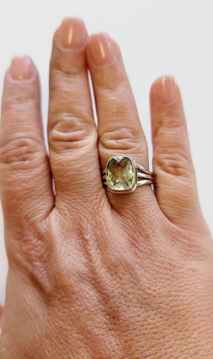 MINU Jewels Ring Green Quartz Silver Ring