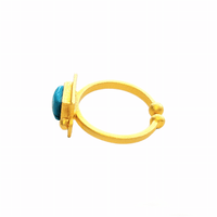 MINU Jewels Ring Heka 18 Kt Gold Plated Ring in Blue Lapis | MINU