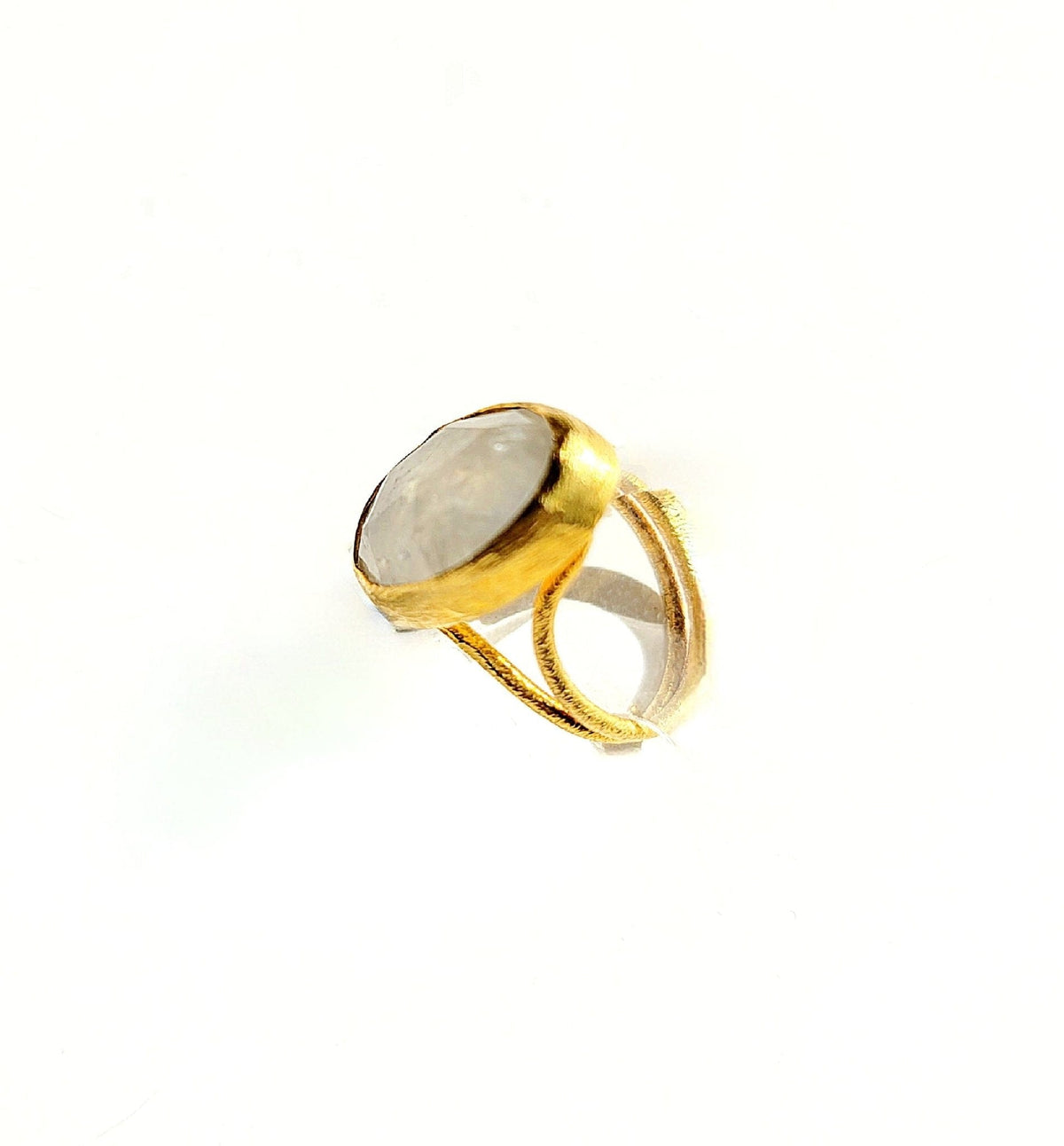 MINU Jewels Rings Faceted Gold Oval Ring  in Ruby, Moonstone, or Turquoise