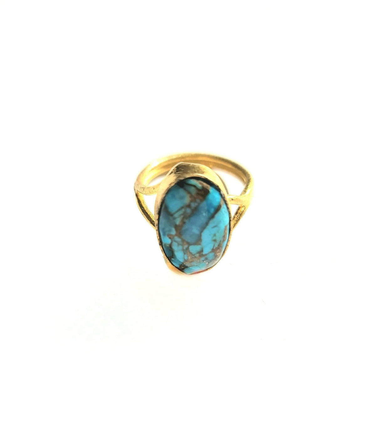 MINU Jewels Rings Faceted Gold Oval Ring  in Ruby, Moonstone, or Turquoise