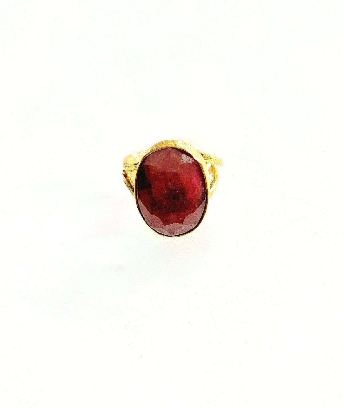 MINU Jewels Rings Ruby Faceted Gold Oval Ring  in Ruby, Moonstone, or Turquoise