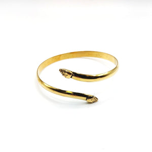 MINU Jewels Rings Style 1 / Gold Egyptian Snake Semi Cuff Wrap Bracelet