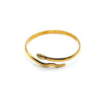 MINU Jewels Rings Style 2 / Gold Egyptian Snake Semi Cuff Wrap Bracelet