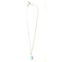 MINU Jewels Women's Pendant Silver Necklace with larimar Stone Pendant with 16-18" Silver or Gold Chain | MINU