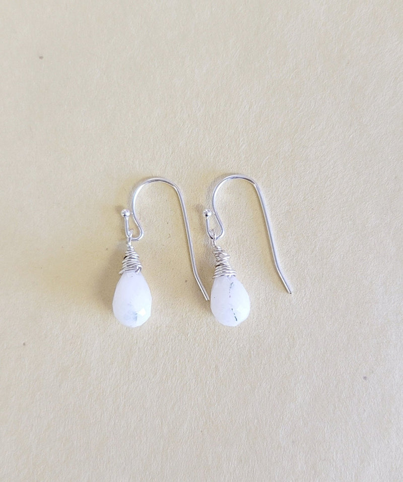 Moonstone Earrings - Silver/Gold - MINU Jewels