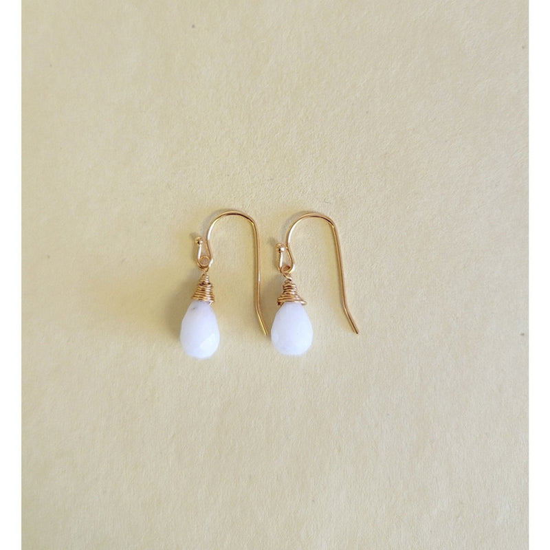 Moonstone Earrings - Silver/Gold - MINU Jewels