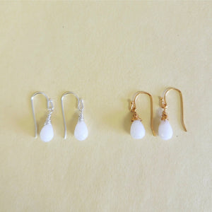 Moonstone Earrings - Silver/Gold - MINU Jewels