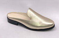 N.Y.L.A. SHOES 10 / GOLD N.Y.L.A. Shoes Long Beach Women's Open Back Loafer in Black Gold, Silver, White, or Leopard