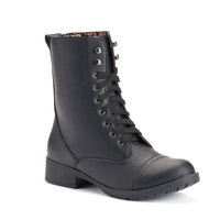 N.Y.L.A. SHOES Women's Boots N.Y.L.A. Shoes Lace Up Women's Combat Boots in Black or Gold Glitter