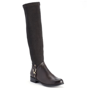 N.Y.L.A. SHOES Women's Boots N.Y.L.A. Shoes Women's Amanpreet Thigh High Vegan Leather Boots in Black or Brown