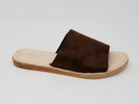 N.Y.L.A. SHOES Women's Sandals 6 / Brown Calf Fur N.Y.L.A. Shoes Laguna Women's Memory Foam Leather Mules - Colors Available