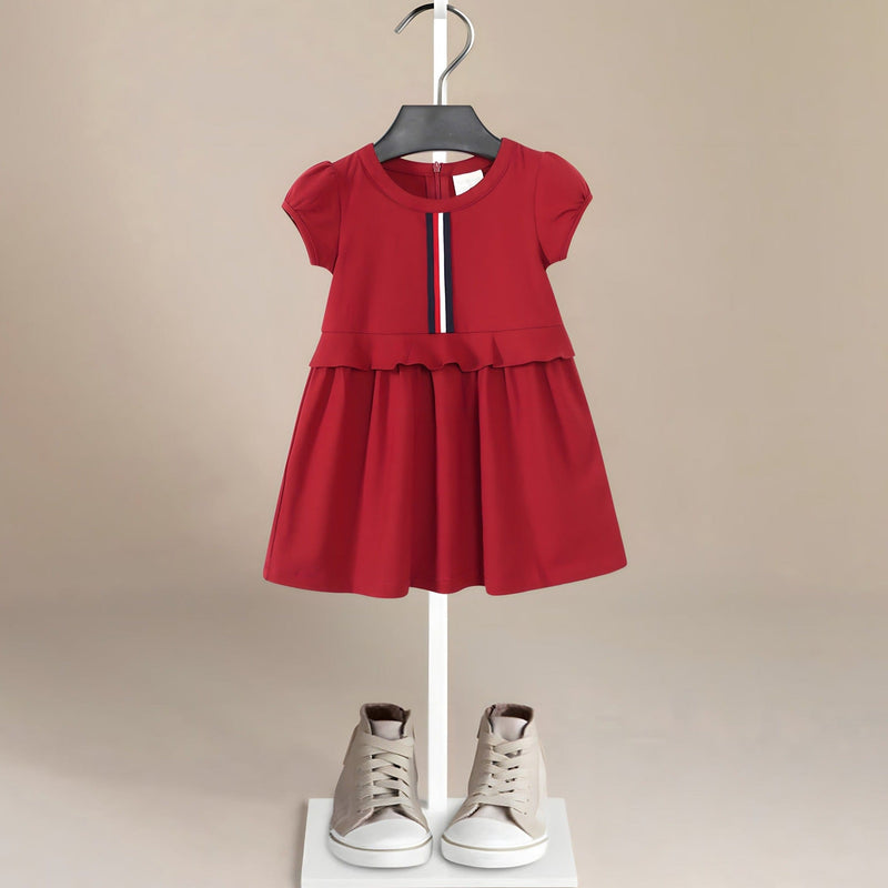 ONEAKIDS 12-18M Red Alice Cotton Dress