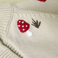 ONEAKIDS Baby & Toddler clothing 7 Beige Mushroom Knit Cardigan